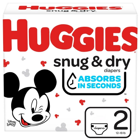 Kimberly-Clark Huggies Snug & Dry Diapers - DIAPERS, HUGGIES, SNUG & DRY, SZ 2 - 51469