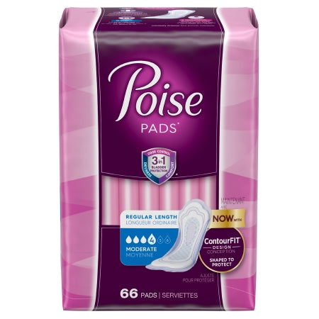 Kimberly Clark Poise Incontinence Pads - PAD, POISE, ORGINAL, MODERATE, REG LENGTH - 47357