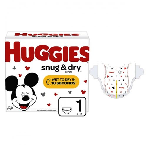 Kimberly-Clark Huggies Snug & Dry Diapers - DIAPERS, HUGGIES, SNUG & DRY, SZ 1 - 51462