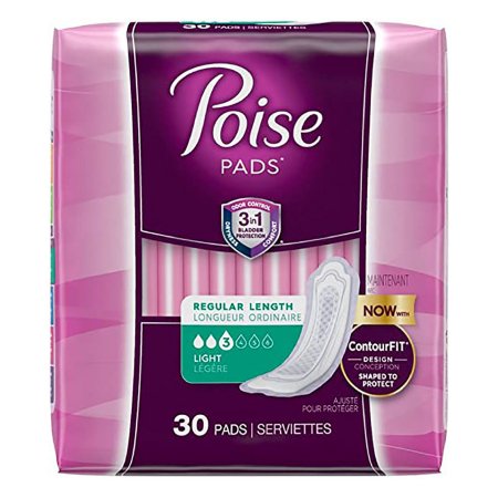 Kimberly-Clark Poise Light Regular Pads - PADS, POISE, LIGHT REGULAR - 51668