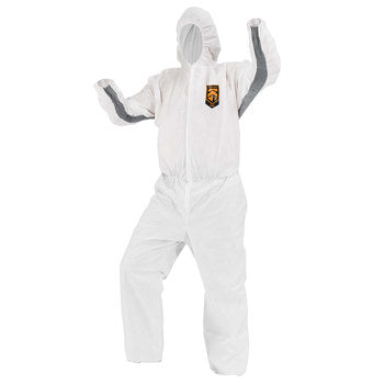 Kimberly-Clark KLEENGUARD A30 Breathable Coveralls - Kleenguard A30 Series Coveralls with Hood, Elastic Wrists and Ankles, Size 4XL - 46147