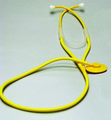 Kerma Disposable Nurse Style Stethoscope (4700 -4730) - Disposable Nurse Style Stethoscope, Yellow with Chrome, Novaplus - V4730A