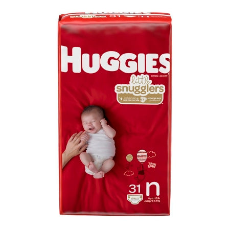 Kimberly-Clark Huggies Little Snugglers Diapers - DIAPERS, HUGGIES, LITTLE SNUGGLERS, NEWBORN - 49694