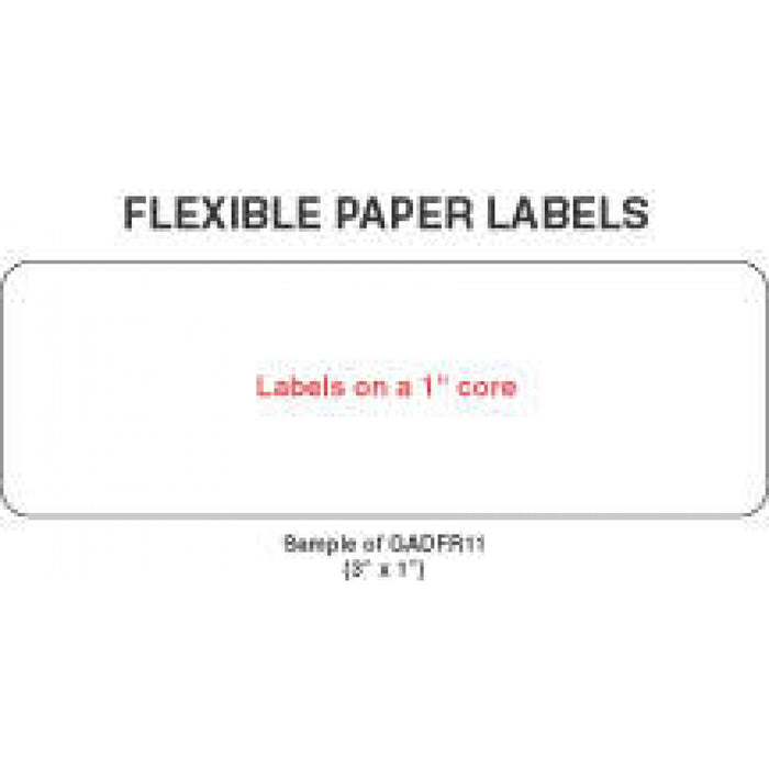 Label Paper Removable 1" Core 3" X 1 1/4" White 1000 Per Roll