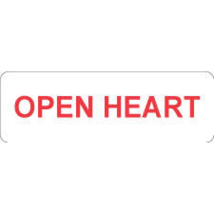 Label Paper Permanent Open Heart 1 1/2" X 1/2" White 1000 Per Roll