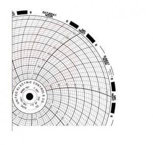 Graphic Controls Medical Chart Recording Papers - United Electric Controls Pressure Sens Recording Chart, Circular, 6" Dia. - 6282-157