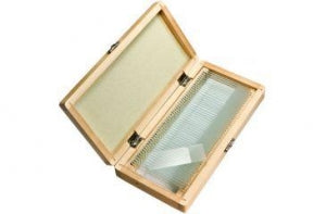 General Data Company Slide Box Wood with Metal Hinge and Clasp - BOX, SLIDE, 50-POS, WOOD, METAL HINGED COVER - SB-50-W