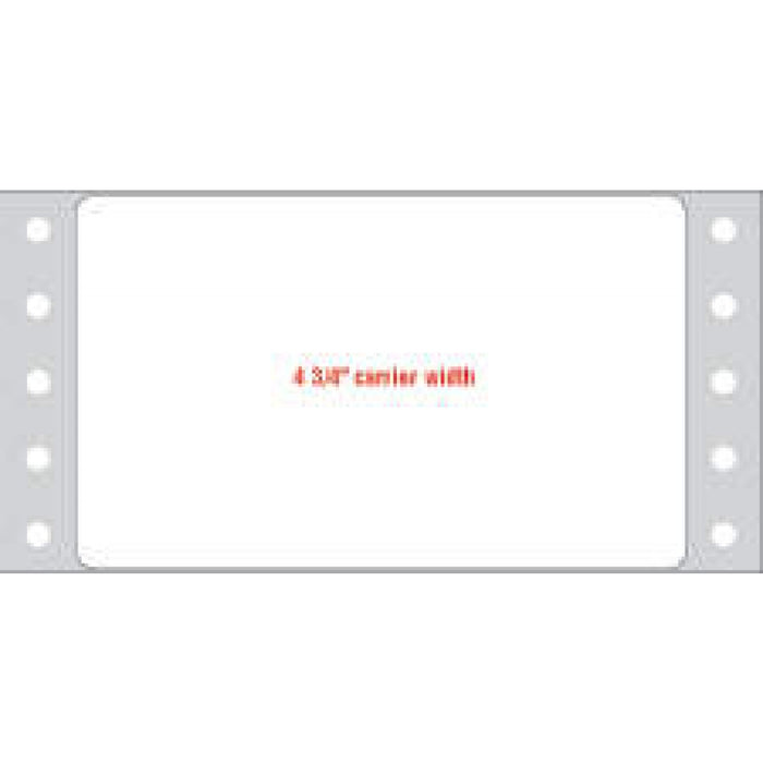 Label Dot Matrix Paper Permanent 4" X 2 7/16" White 2500 Per Case