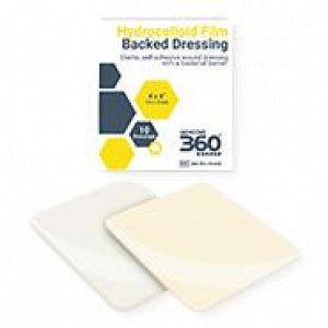 Gemco Gemcore360° Hydrocolloid Dressing - Hydrocolloid Film Dressing, 4" x 4" - AM-WC-HC44S