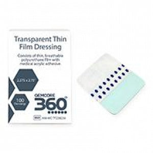 Gemco Gemcore360° Transparent Thin Film Dressing - Sheet Dressing, 2.375" x 2.75" - AM-WC-TF238234