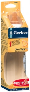 Bottles by NUK-USA Gerber Clear View Ba - Latex Clear Baby Nurser Bottle, 9 oz. - 76140