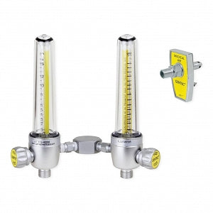 Genstar Technologies Dual-Air Aluminum Flowmeters - Aluminum Dual Air Flowmeter, 0-15 LPM, Medical Air, Chemetron - FMD187A-15L-CH