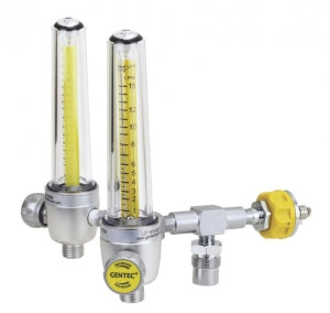 Genstar Technologies Dual-Air Aluminum Flowmeters - FLOWMETER, ALUMINUM, DUAL, 0-15 LPM, MED - FMD187A-15L-OHP