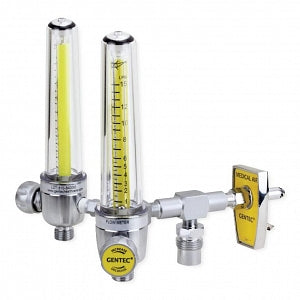 Genstar Technologies Dual-Air Brass Flowmeters - Brass Dual Flowmeter for Medical Air, 0-15 LPM, Chemetron - FMD187B-15L-CHP