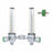 Genstar Technologies Aluminum Dual Oxygen Flowmeters - Aluminum Dual Oxygen Flowmeter, 0-15 LPM, Ohio Back Adapter - FMD197A-15L-OH