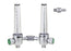 Genstar Technologies Aluminum Dual Oxygen Flowmeters - Aluminum Dual Oxygen Flowmeter, 0-15 LPM, Puritan-Bennett Adapter - FMD197A-15L-PB