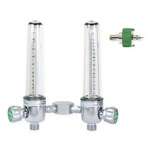 Genstar Technologies Brass Dual Oxygen Flowmeters - Oxygen Dual Flowmeter, Brass, 15 LPM, G Ohio - FMD197B-15L-OH