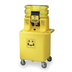 Bradley Corporation Yellow Eyewash Station Waste Cart - Yellow Eyewash Station Waste Cart - S19-399