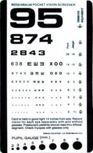 Graham-Field Pocket Size Plastic Eye Chart - CHART, EYE, POCKET, 6 3/8"X3 1/2", GRAFCO - 1243-1