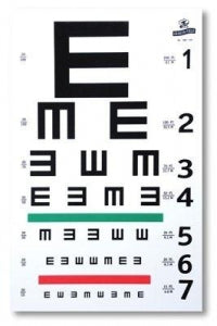 Graham- Field Inc Snellen Hanging Eye Chart - Eye Test Chart, 14" x 19" - 1262