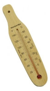 Graham-Field Flat Bath Thermometers - THERMOMETER, BATH, WOOD HOUSING, GRAD SCALE - 1537