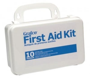 Graham-Field Grafco 10-Person First Aid Kit - Grafco 10-Person First Aid Kit with 98 Items - 1799-10P