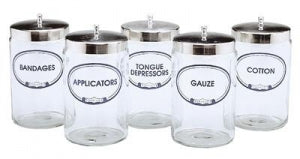 Graham-Field Labeled Sundry Jars - Labeled "Tongue Depressors" Sundry Jar with Cover - 3454A T