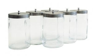 Graham Field Flint Glass Sundry Jars - Grafco Glass Sundry Jar with Cover - 3458EA