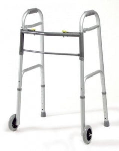 Graham-Field Inc Dual Release Folding Walkers w/Wheels - Dual-Release Folding Walker, 5" Wheels, Adult - 616270A-4