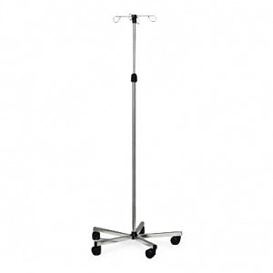 Graham Field Five-Leg Deluxe IV Stands - Deluxe IV Pole Stand, Stainless Steel, 4 Hook - 7016A