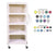 Graham-Field PVC Linen Cart With Cover - 4-Shelf Linen Cart with Cover, Small, 20" x 33" x 65" - 8524