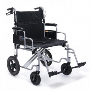 Graham-Field Bariatric Aluminum Transport Chair - Bariatric Aluminum Transport Chair with 400 lb. Weight Capacity, 24" x 18" - EJ777-3