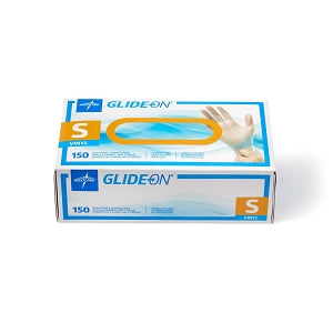 Medline Glide-On Powder-Free Vinyl Exam Gloves - Glide-On Powder-Free Vinyl Exam Gloves, Size S - GLIDE511