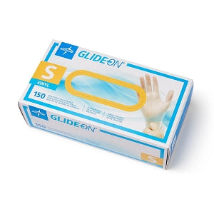 Medline Glide-On Powder-Free Vinyl Exam Gloves - Glide-On Powder-Free Vinyl Exam Gloves, Size S - GLIDE511