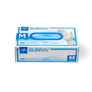 Medline Glide-On Powder-Free Vinyl Exam Gloves - Glide-On Powder-Free Vinyl Exam Gloves, Size M - GLIDE512