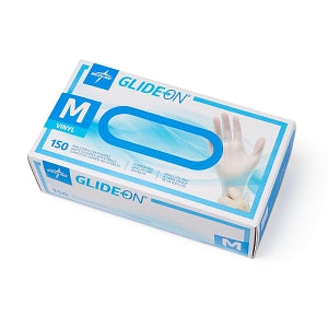 Medline Glide-On Powder-Free Vinyl Exam Gloves - Glide-On Powder-Free Vinyl Exam Gloves, Size M - GLIDE512