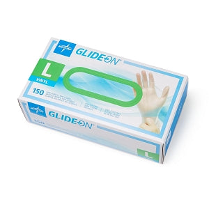 Medline Glide-On Powder-Free Vinyl Exam Gloves - Glide-On Powder-Free Vinyl Exam Gloves, Size L - GLIDE513