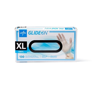 Medline Glide-On Powder-Free Vinyl Exam Gloves - Glide-On Powder-Free Vinyl Exam Gloves, Size XL - GLIDE514