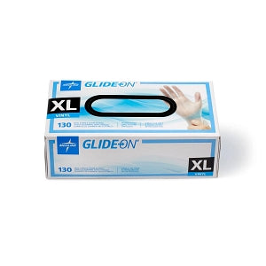 Medline Glide-On Powder-Free Vinyl Exam Gloves - Glide-On Powder-Free Vinyl Exam Gloves, Size XL - GLIDE514