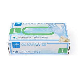 Medline Glide-On 3G Vinyl Exam Gloves - Glide-On 3G Stretch Vinyl Exam Gloves, Powder-Free, Size L - GLIDE713