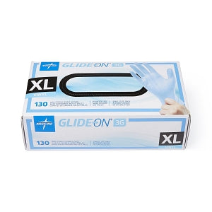 Medline Glide-On 3G Vinyl Exam Gloves - Glide-On 3G Stretch Vinyl Exam Gloves, Powder-Free, Size XL - GLIDE714