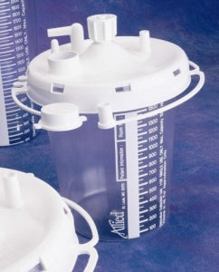 Allied Healthcare Products Rigid Disposable Suction Canisters with DISS Lid - Suction Canister, Rigid Canister, DISS, 1500 cc - 20-08-0004