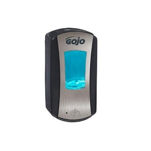 Gojo LTX-12 Hand Soap Dispensers - LTX-12 Touch-Free Dispensers for Foaming Hand Soap, Brushed Chrome / Black - 1919-04