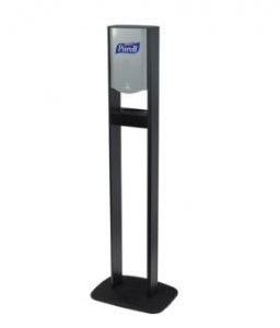 Gojo Purell Elite TFX Floor Stand Dispenser - Purell Elite TFX Floor Stand Dispenser, Black / Silver - 2454-DS02