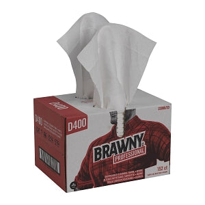 Georgia-Pacific Brawny D400 Disposable Cleaning Wipes - Brawny Industrial Wipes, Medium-Duty, 12.5" x 16.3", 152/Case - 20080/03