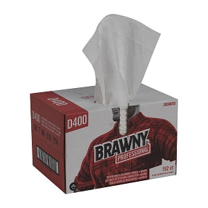 Georgia-Pacific Brawny D400 Disposable Cleaning Wipes - Brawny Industrial Wipes, Medium-Duty, 12.5" x 16.3", 152/Case - 20080/03