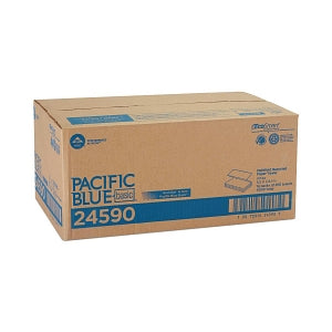 Georgia-Pacific Pacific Blue Basic Multifold Paper Towels - Pacific Blue Basic Multifold Paper Towel, EPA Compliant, White, 9.2" x 9.4" - 24590