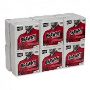 Georgia Pacific LLC Brawny P200 Professional Disposable Cleaning Towels - GP Pro Brawny Professional Disposable Cleaning Towel, 1/4 Fold, White, 80/Pack - 29000