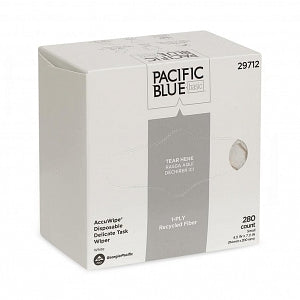 Georgia Pacific Pacific Blue Basic Disposable 1-Ply Wipers - Accuwipe Disposable Wipers, Single-Ply, Small, White - 29712