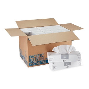 Georgia Pacific Pacific Blue Basic Disposable 1-Ply Wipers - Accuwipe Disposable Wipers, Single-Ply, Large, White - 29756/03